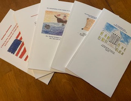 Some of the books created this year. (Courtesy LCPS)