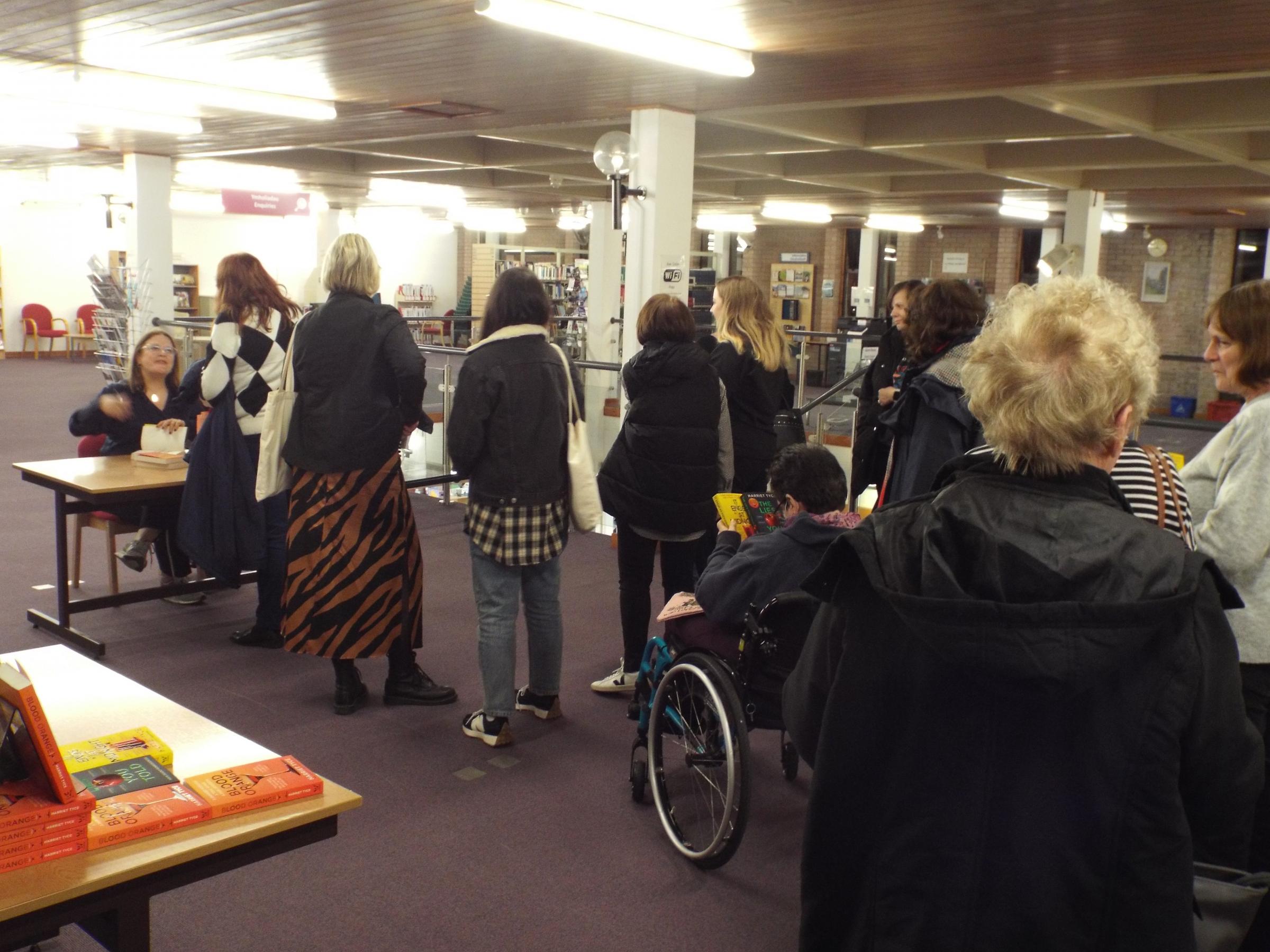 Book signing by author Harriet Tyce at Wrexham Library.