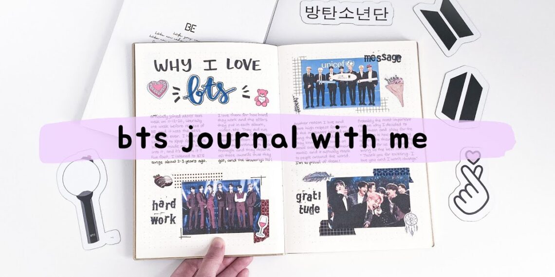 setting up my first BTS JOURNAL with me