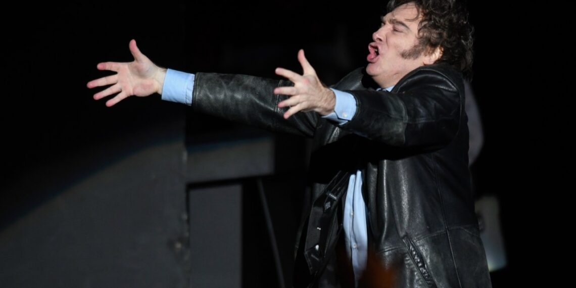 Javier Milei, the hard rocker in Argentina’s highest office, turns his book talk into wild show