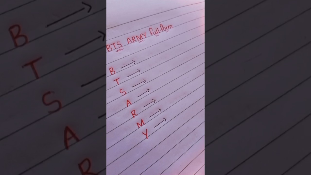 BTS ARMY full form💜#btsarmy #writing #india BTS ARMY full form💜#btsarmy #writing #india