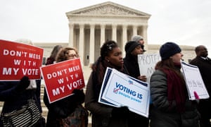 Advocates for voting rights rally outside the US Supreme Court