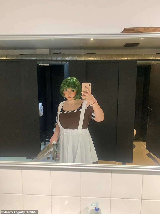 Jenny Fogarty pictured in her costume prior to the event which was cancelled by organisers