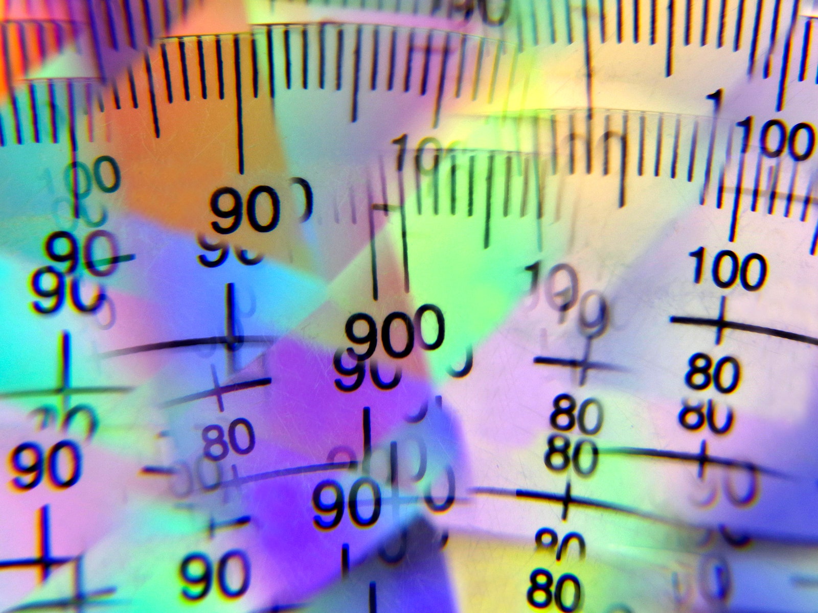 Ruler with kaleidoscope effect