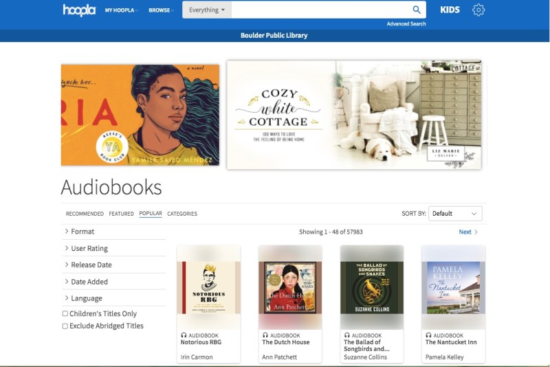 HooplaDigital audiobook library