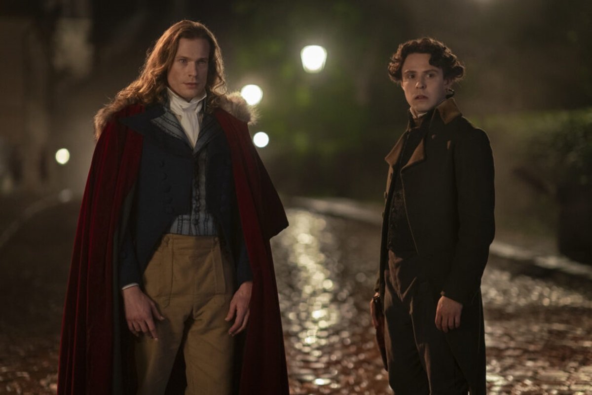 Lestat and his human lover Nicolas in Interview with the Vampire, season two episode three, No Pain.