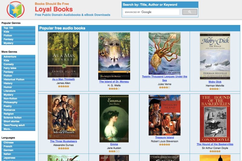 Loyal Books website