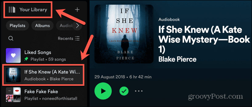 spotify your library