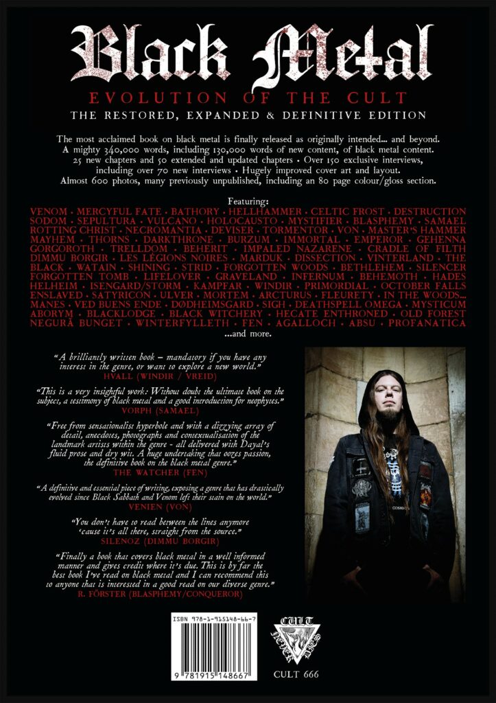 “Black Metal: Evolution of the Cult” by Dayal Patterson, back cover
