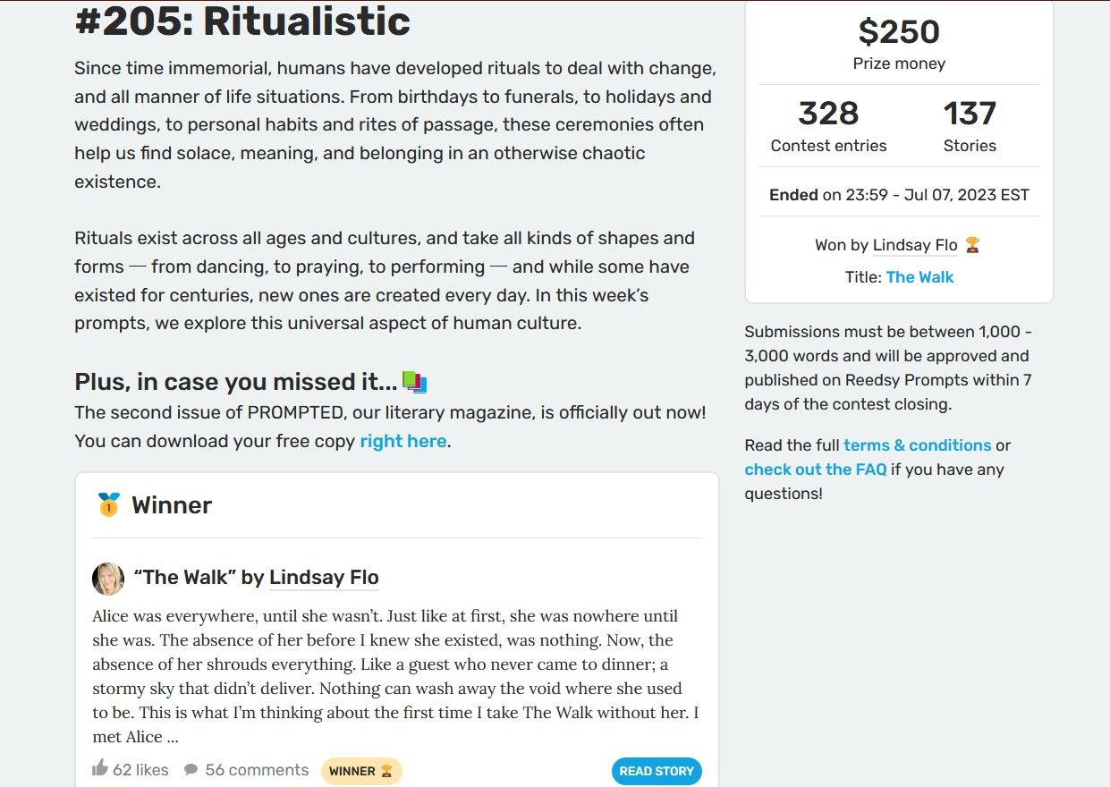 Details and Winner of Prompts Contest