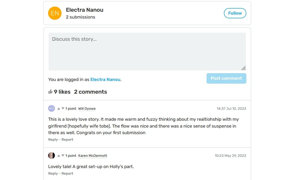 Feedback on Short Story From Reedsy Prompts Users