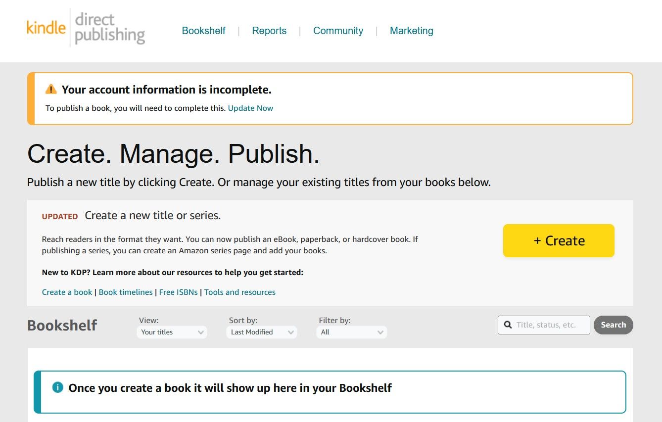 KDP Dashboard and Alerts for New User