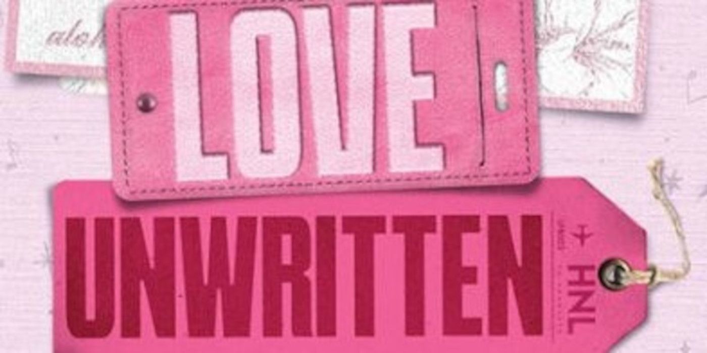 Love Unwritten Cover featuring pink tags with the title written on them