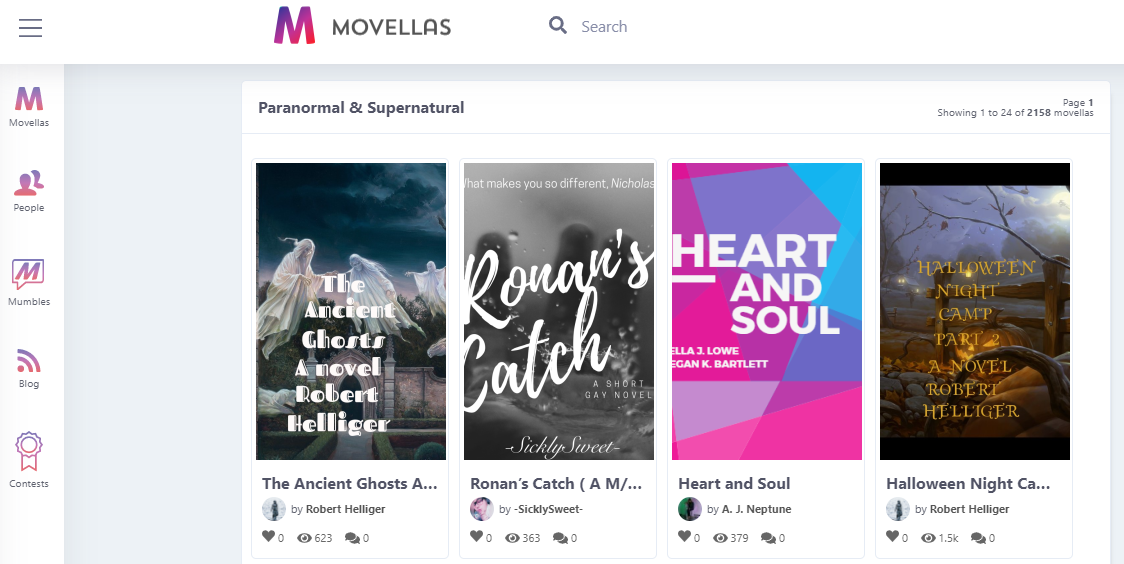 Movellas paranormal category