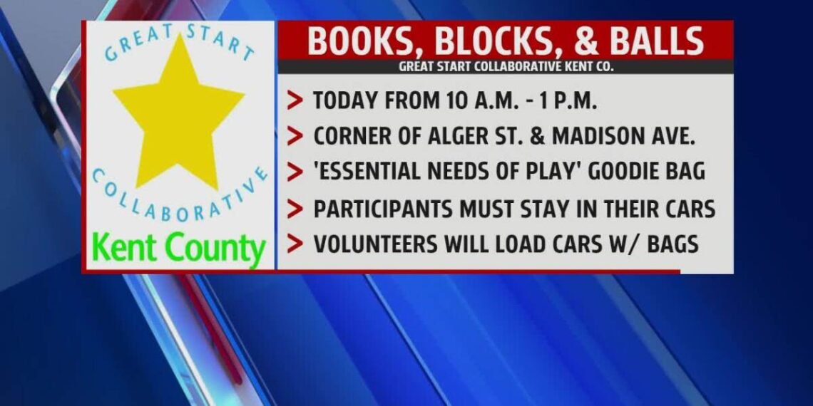 Great Start Collaborative of Kent County is hosting a free ‘Books, Blocks, and Balls’ event