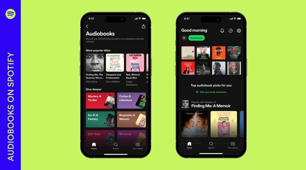 Spotify Launches Free Audiobook Streaming in the U.S. for Subscribers