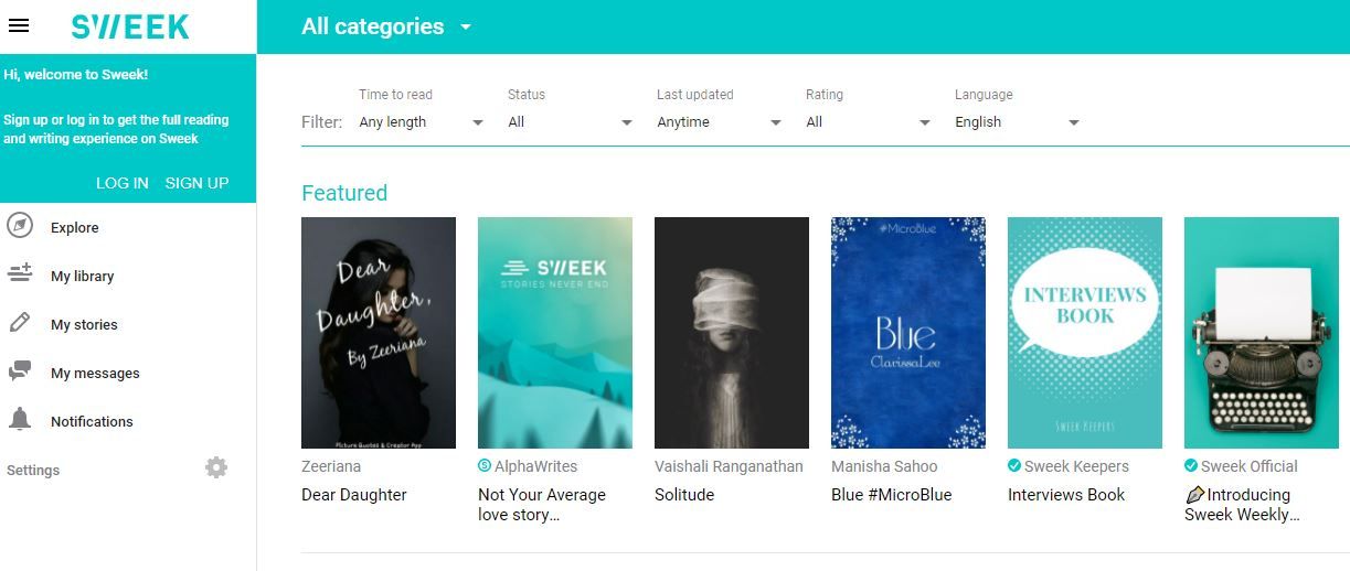 Sweek website stories