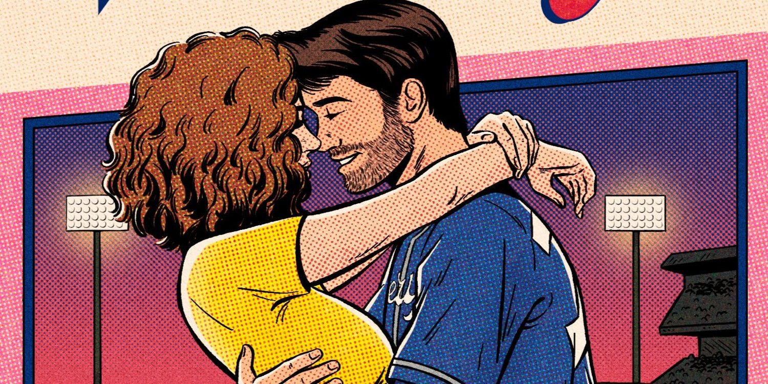 The Art of Catching Feelings cover featuring a brunette baseball player holding a brunette woman