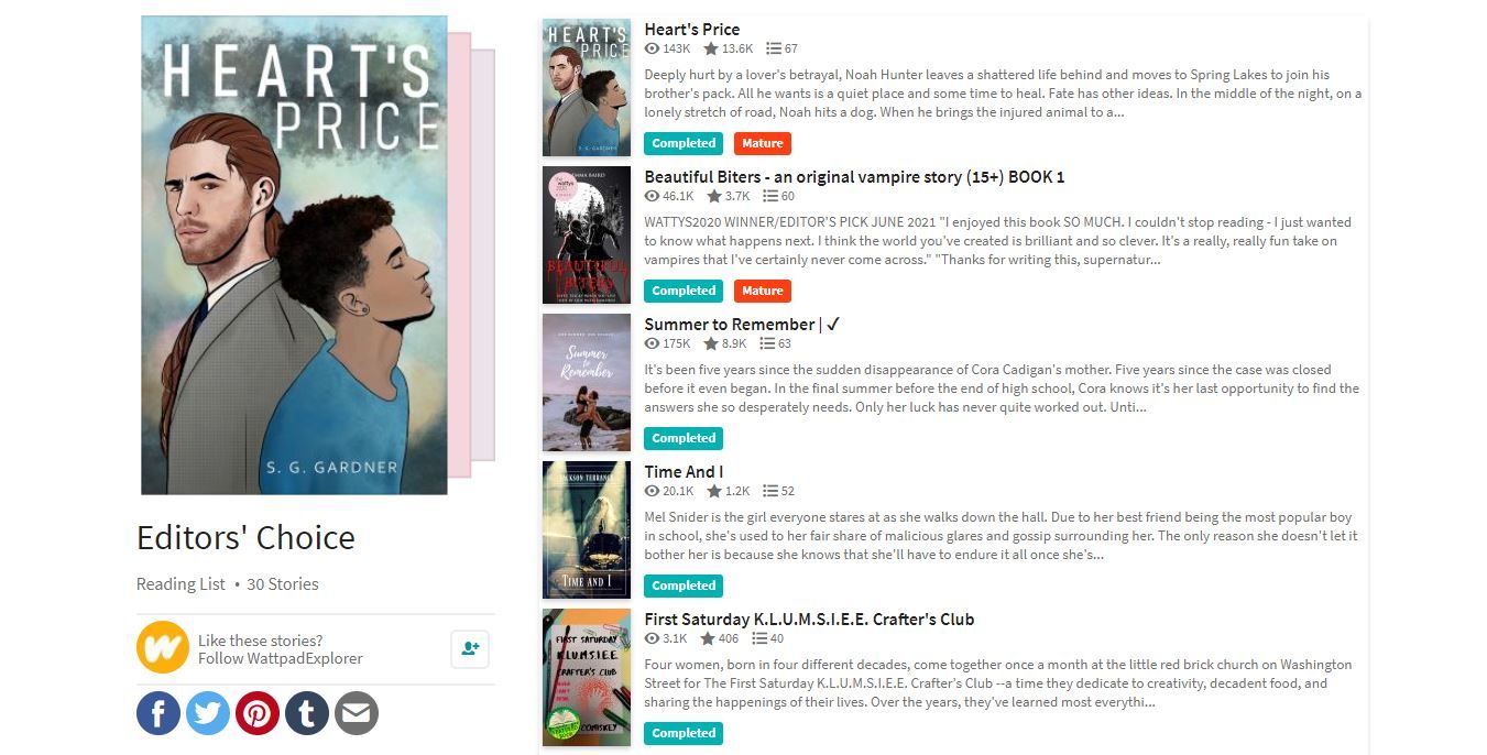 Wattpad editor's picks