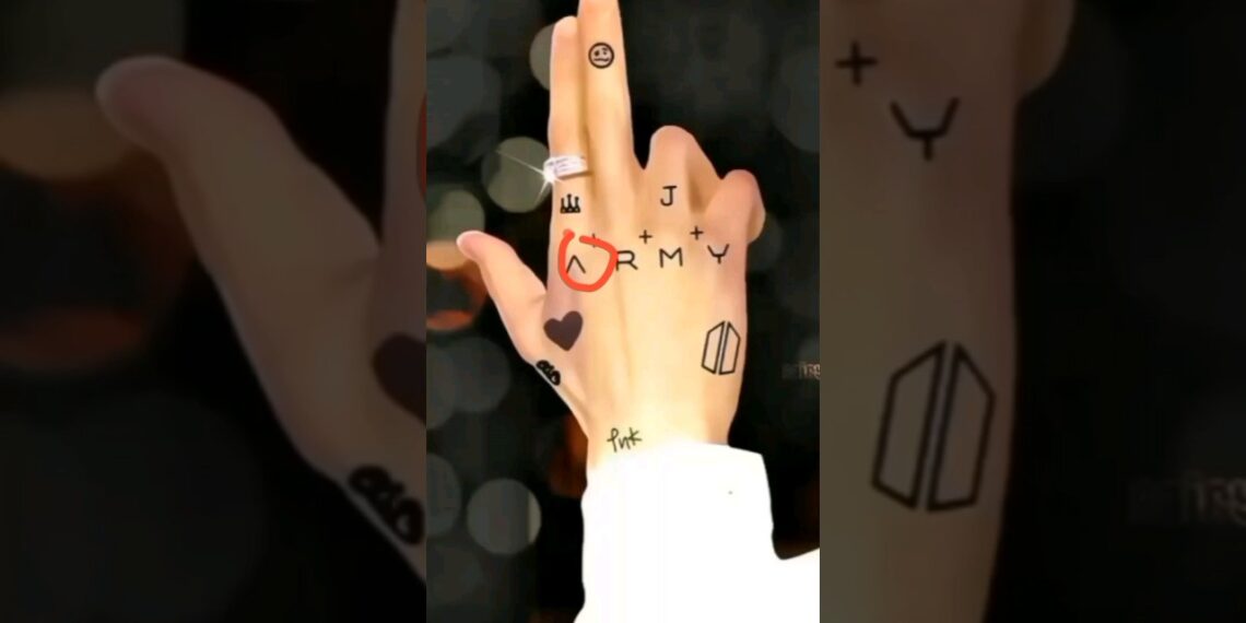 Bts Army Name In Jk Hand #shorts#kpop#yt