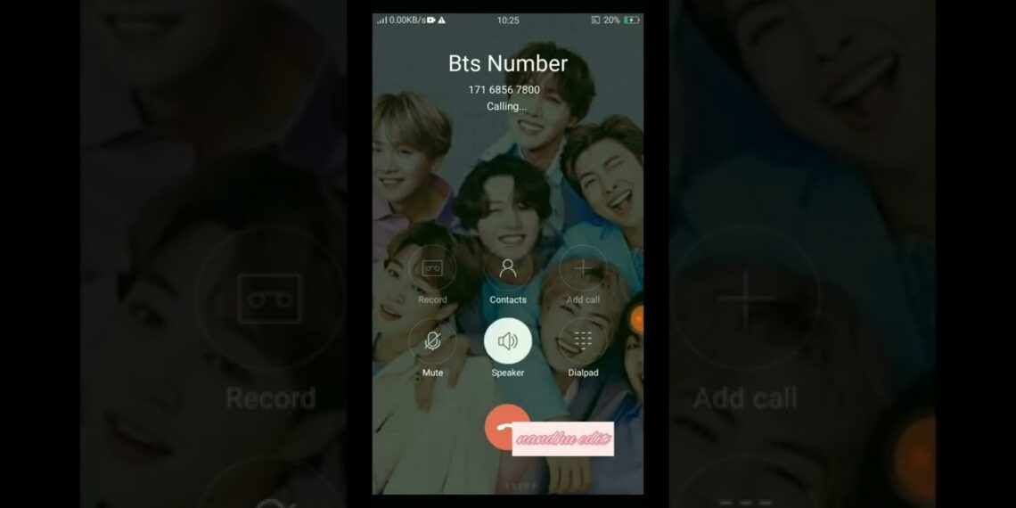 BTS phone number #shorts BTS phone number #shorts