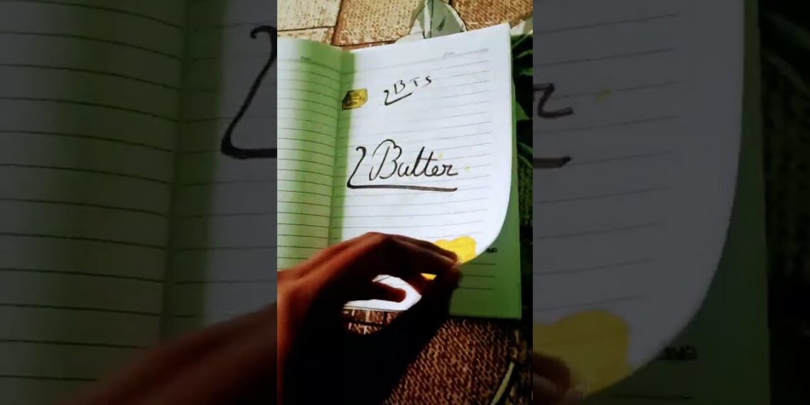 Hey purple hearts 💜💜💜💜 homemade cute BTS  Butter🎶 song 🎶book #btsarmyforever #shorts