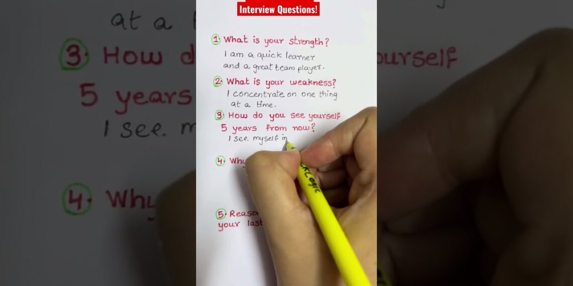 5 Most Common Interview Questions!