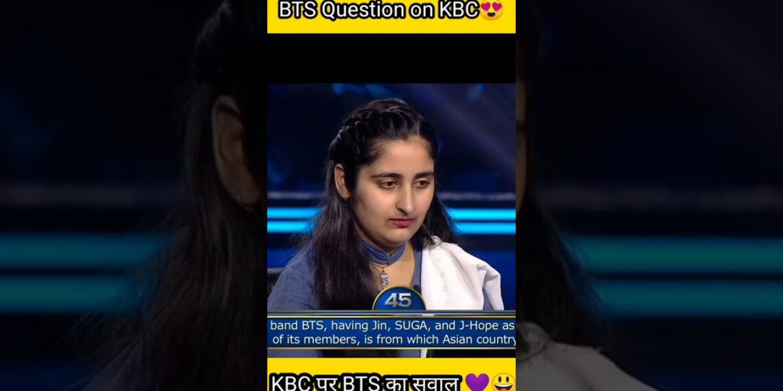 BTS Question on KBC💜😍😃  #ytshorts #bts #kbc #amitabhbachchan #shorts