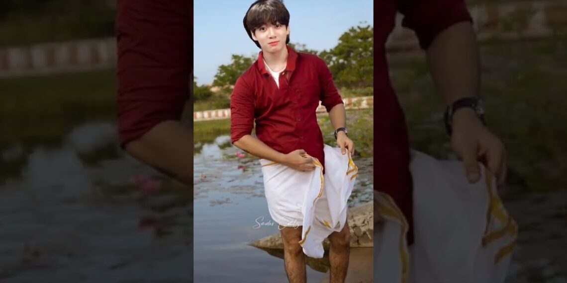 BTS members in Tamilnadu Traditional dress 😍😍 whatsapp status ✨💜 #bts #jimin #v #jk #rm