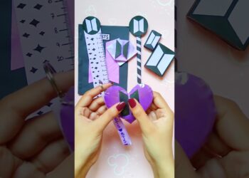 DIY BTS Stationery #shorts #youtubeshorts #btsstationery #bts #army