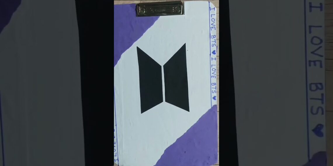 DIY new 💜BTS💜 writing pad #ytshorts #diy #craft #bts #btsarmy #btsforever #sofi’sdiy