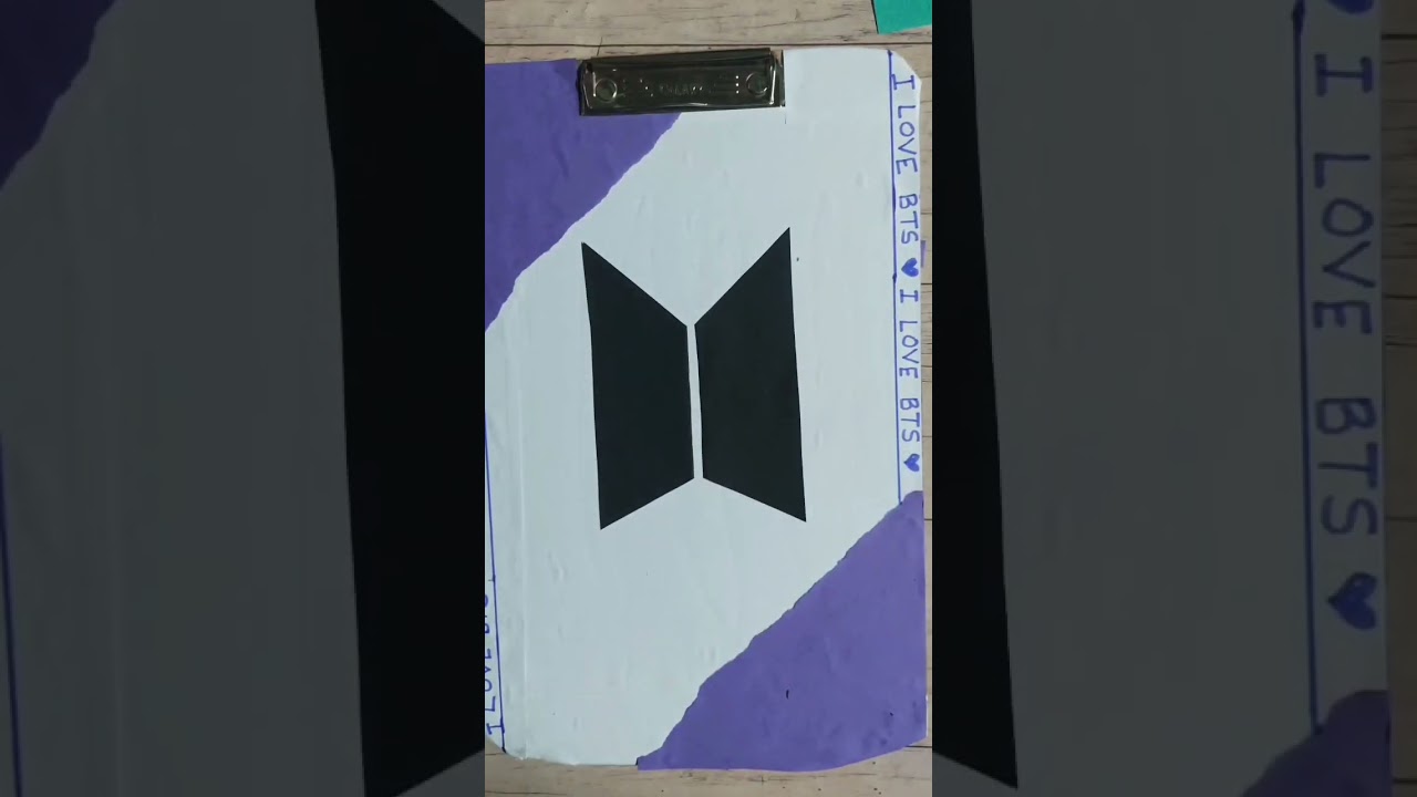 DIY new 💜BTS💜 writing pad #ytshorts #diy #craft #bts #btsarmy #btsforever #sofi’sdiy