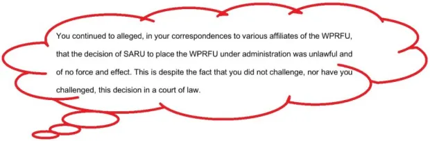 SARU letter to Zelt - clip 