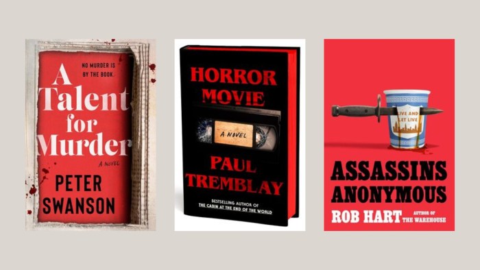 A Talent for Murder, Horror Movie, Assassins Anonymous book cover images  