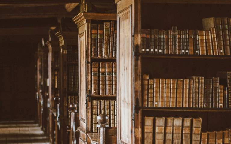 books in Wells Cathedral library