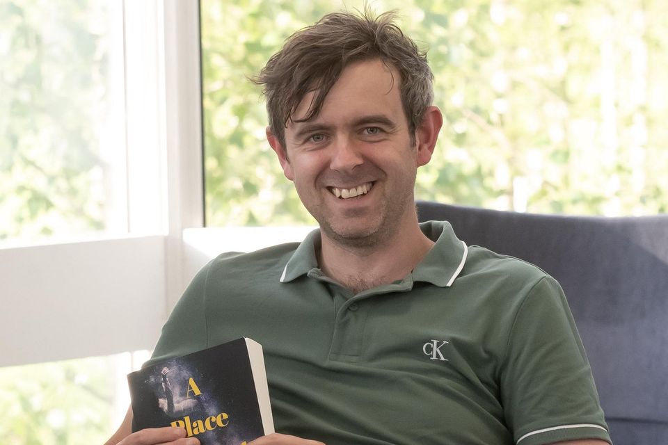 Simon Bourke talking about his new book to Tina Callaghan in New Ross library. Photo; Mary Browne