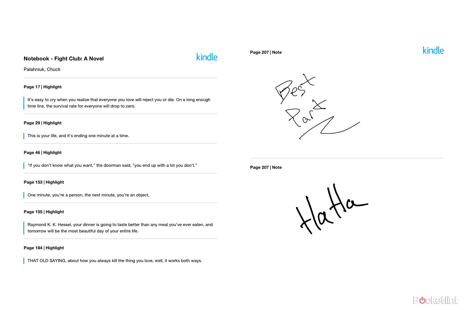 Examples of exported kindle scribe ebook notes
