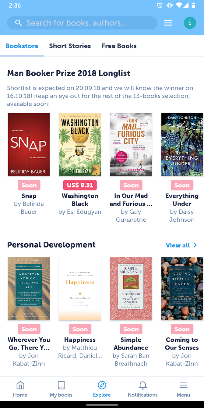 Glose book collections Android app