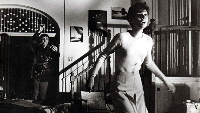 Audrey Hepburn plays a blind woman victimized by criminals in the 1967 home invasion thriller "Wait Until Dark."