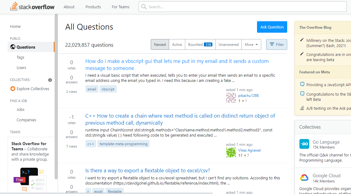 stackoverflow screenshot