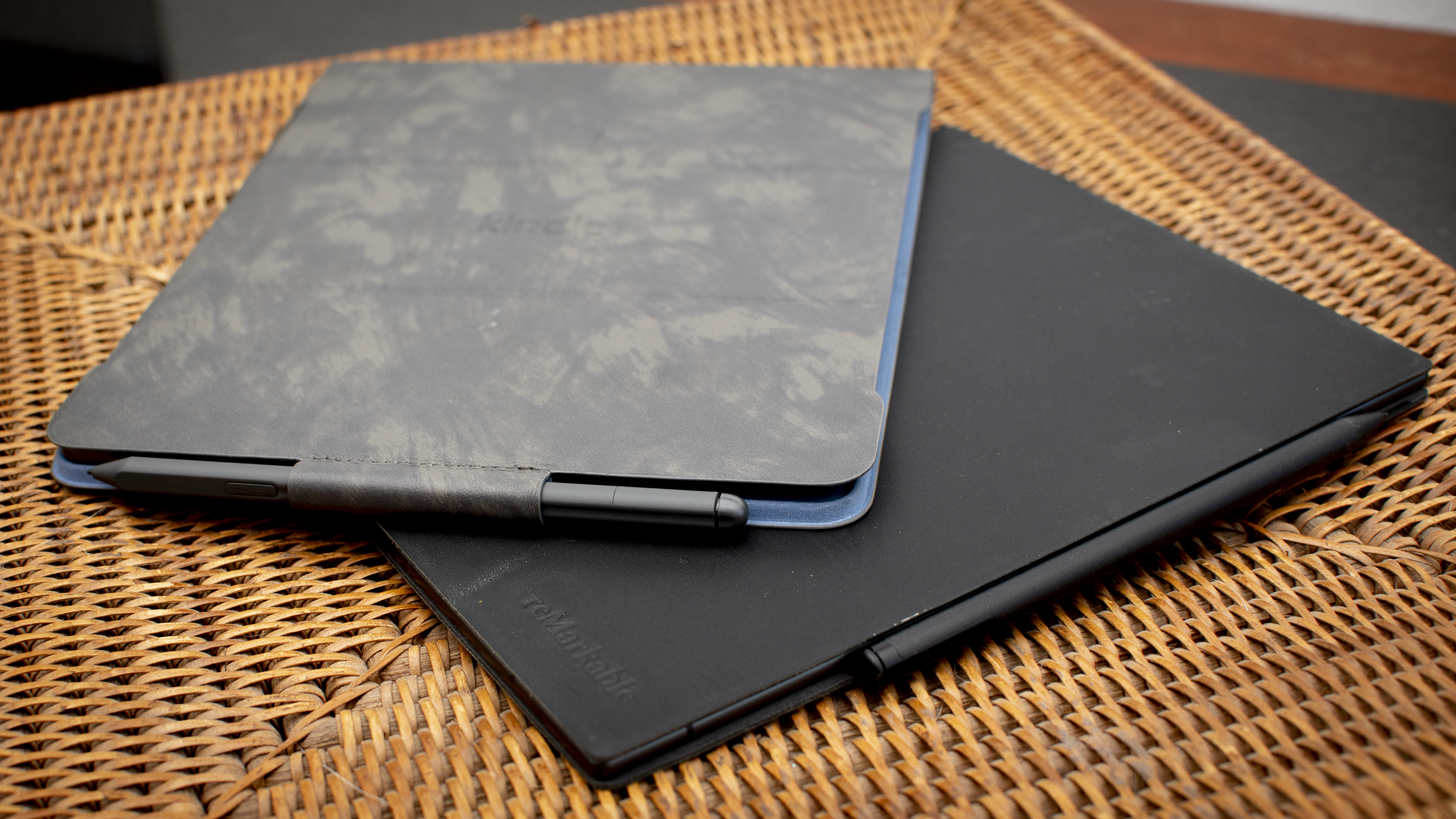 Kindle Scribe and reMarkable 2 e ink writing tablets