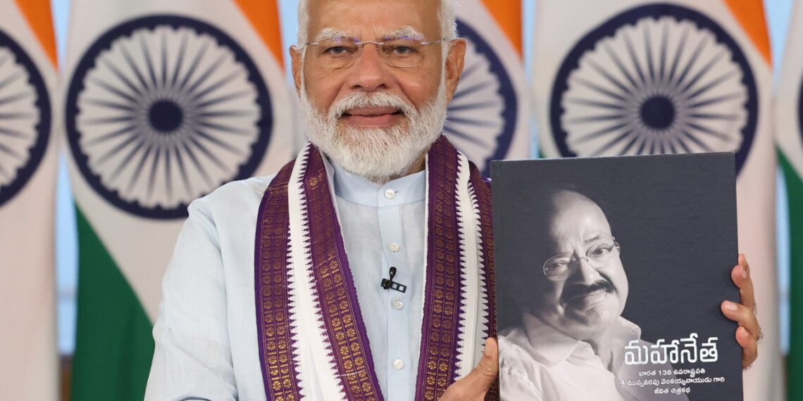 Prime Minister Modi Releases Three Books on the Life of Former Vice President Venkaiah Naidu