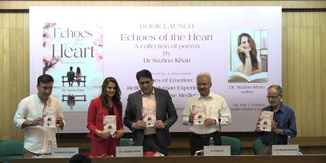 Sazina Khan Launches ‘Echoes of the Heart’ Poetry Collection At India Habitat Centre