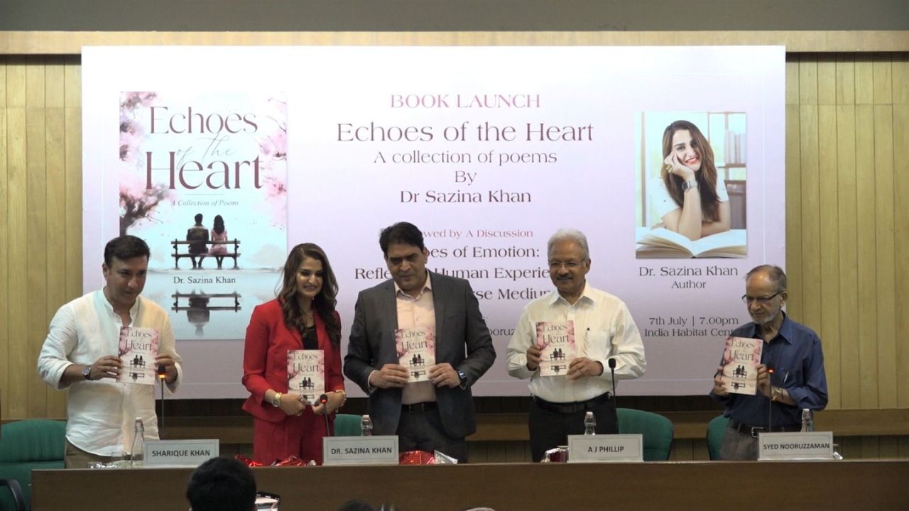 Sazina Khan Launches ‘Echoes of the Heart’ Poetry Collection At India Habitat Centre