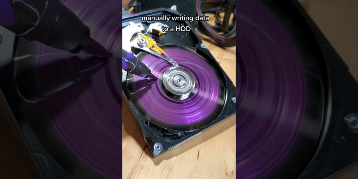 manually writing data to a HDD…kinda #shorts