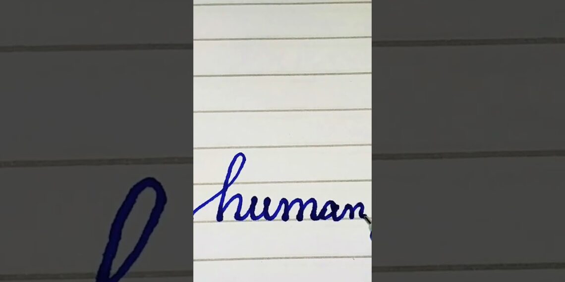 Humanity#satisfying#calligraphy#cursive#writing#handwritingpractice#handwriting#humanity#bts#shorts