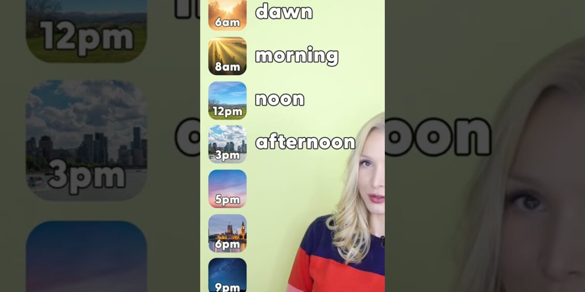 Can you name these times of day? #learnenglish #english #vocabulary