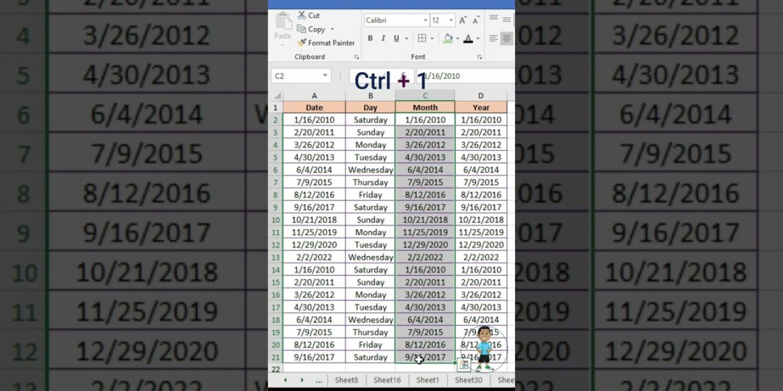 Excel Interview Question Day Month Year in Excel #excel #exceltips #exceltutorial #msexcel #shorts