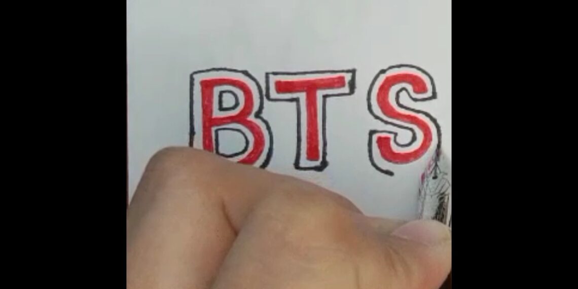 BTS- Print writing style #bts #youtubeshorts #shorts #btsarmy #viralshorts #ytshorts #trending #art