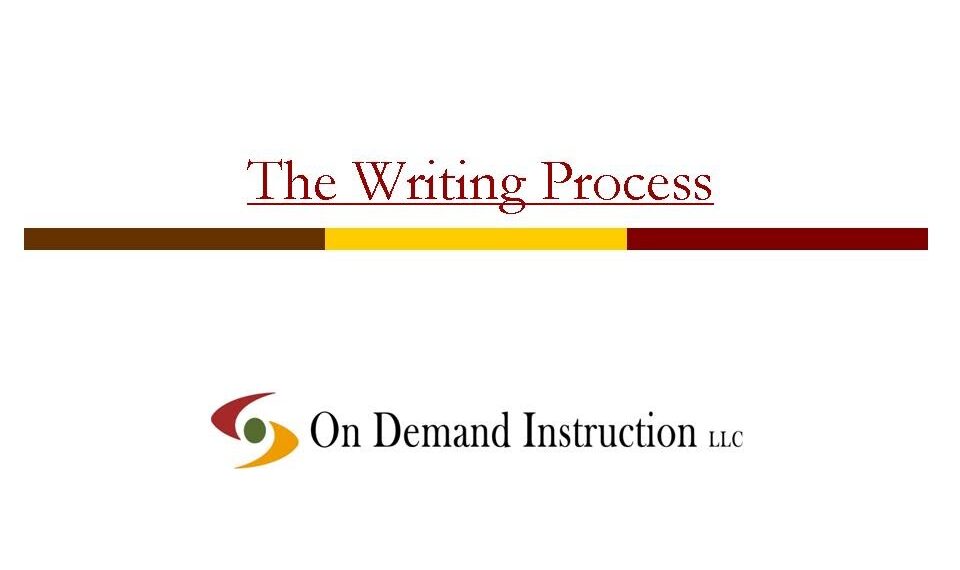 What is The Writing Process and How can it Help Your Writing?